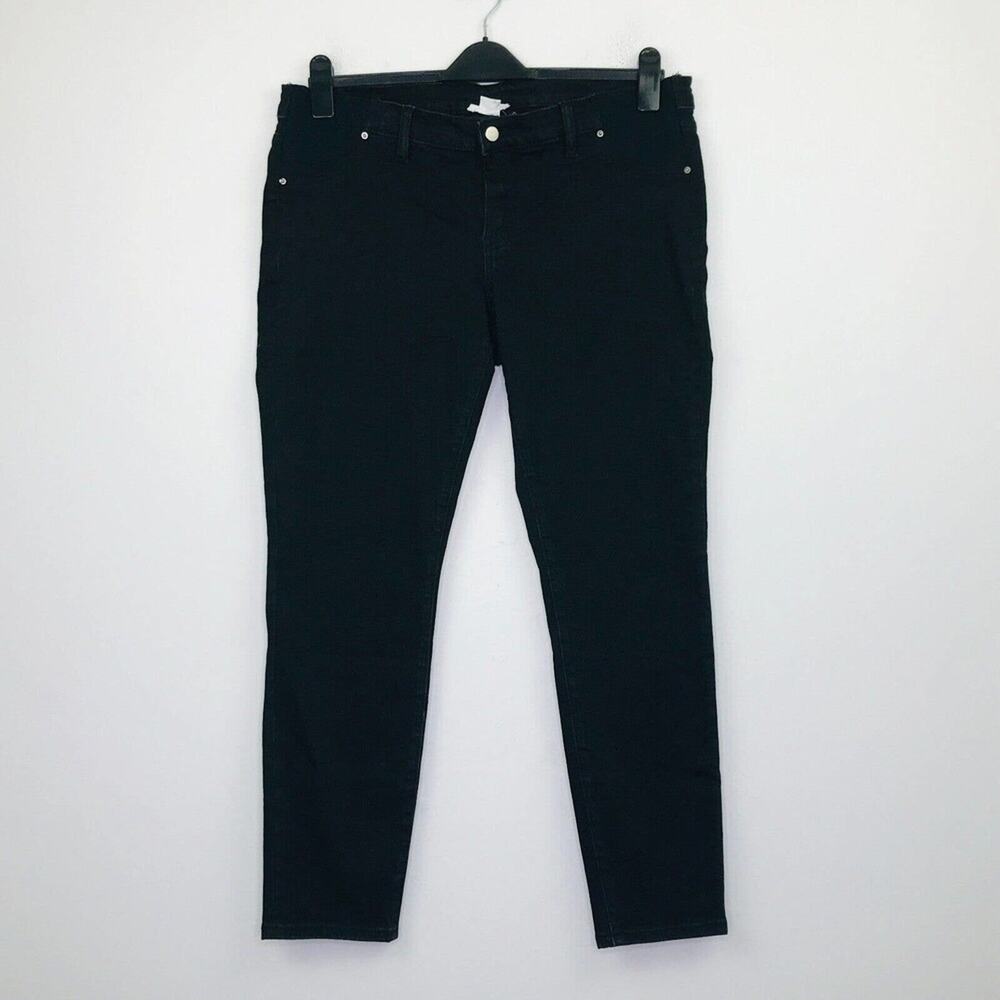 Ingrid & Isabel Women's 31 Jeans Black Skinny Leg Maternity Side Panel NWT H